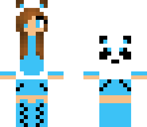 blue panda girl