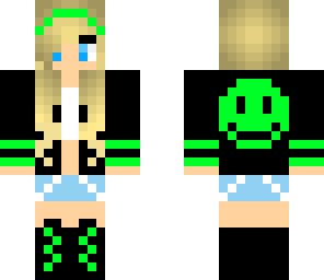 green smiley girl