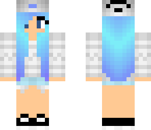 blue haired girl