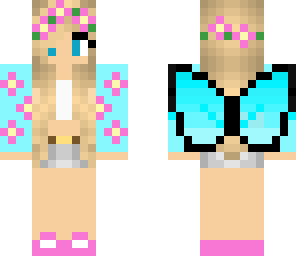 cute blue butterfly girl