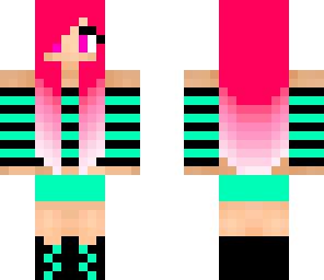 cute pink haired girl