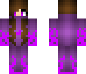 purple flames girl