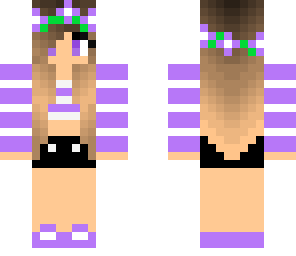 purple summer girl