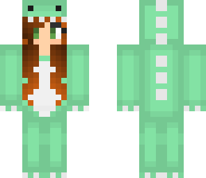 dino suit girl