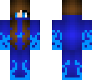 dark blue flames girl