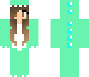 turquoise dino girl edit
