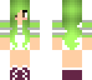 green haired girl edit