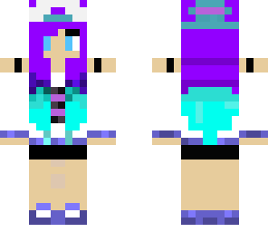 blue and purple girl
