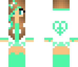 mint green girl