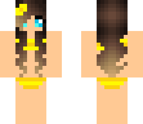 yellow cute bikini girl