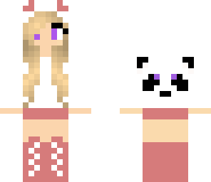 panda girl with headphones