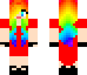 rainbow girl teen with dress