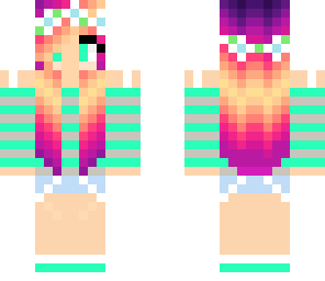 sunset hair girl with flower headband