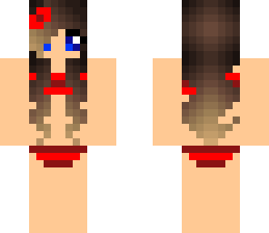 red cute bikini girl