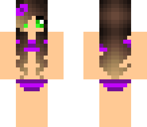 purple cute bikini girl