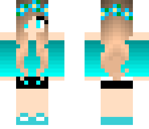 blue flower girl
