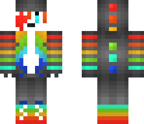 rainbow furry dino