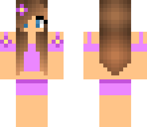 purple beach girl