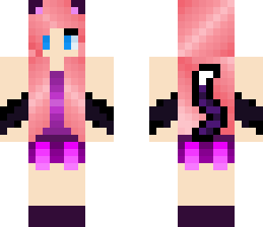 pink and purple cat gurl