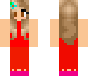girl with red dress