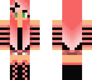 pink and black girl skin
