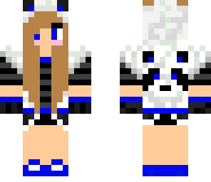blue panda girl