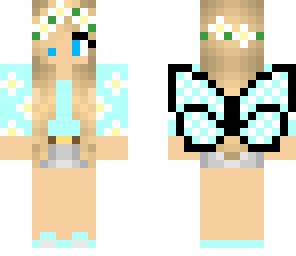 beautiful teal fairy girl