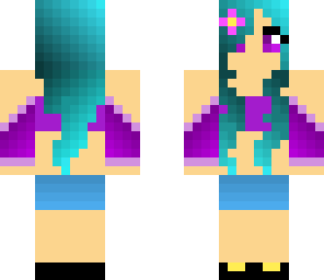 purple flower girl