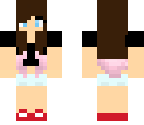 summer girl with pink ends