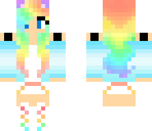 rainbow cat cute girl