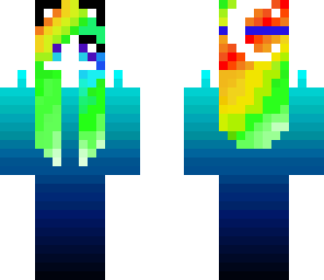 blue ombre girl ghost