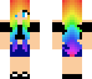 rainbow haired girl