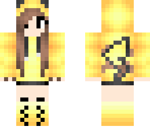 pika hi girl with brown nail polish