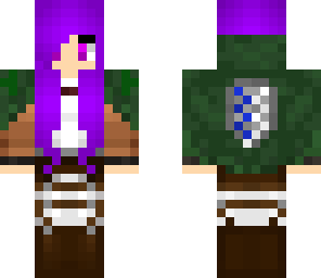 purple hair aot girl