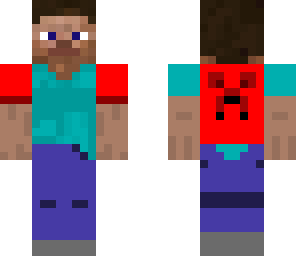 steve with creeper cape