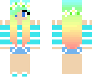 cute rainbow hair girl
