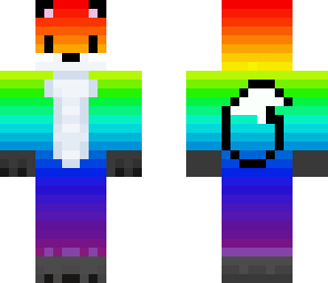 rainbow ombre fox