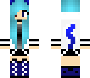 blue cat girl