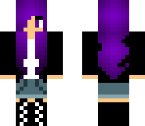 purple haired girl