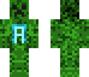 creeper with a on his chest