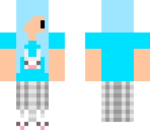 bunny pj chibi blue haired