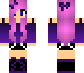 purple cute pink hair