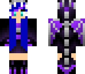 blue haired dragon girl