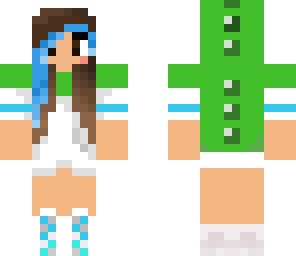 green and blue dino girl