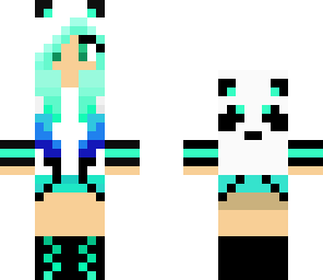 blue panda girl