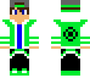 edited version of green high school boy