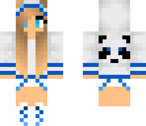blue panda girl