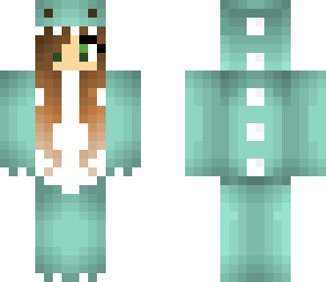 brunette girl in dinosaur onsie