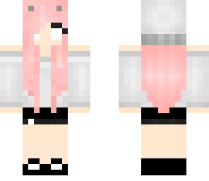 edited cute pink wolf girl