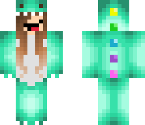 turquiose dino derp girl
